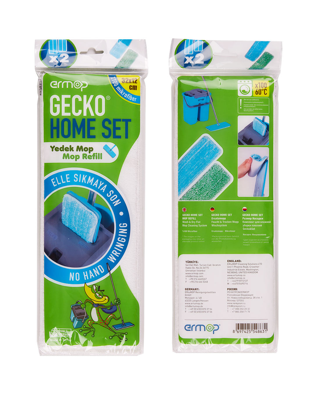 Gecko Home Set 2'li Yedek Mop